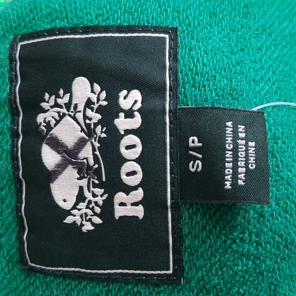 Roots green Bueno cropped quarter zip polo sweatshirt, size small, NWT - Picture 7 of 10